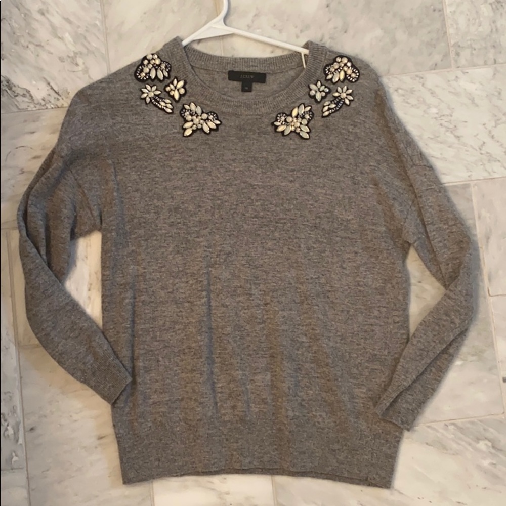 J.Crew sweater with statement beading